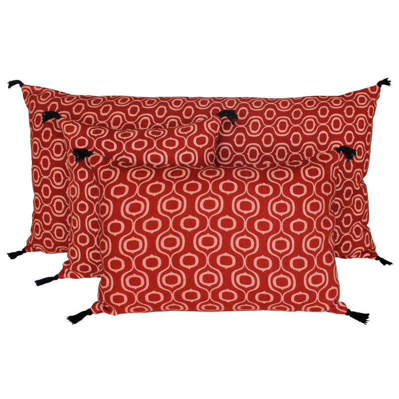 Coussin ubud cinnebar