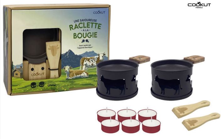 Coffret raclette pour 2 vache marron