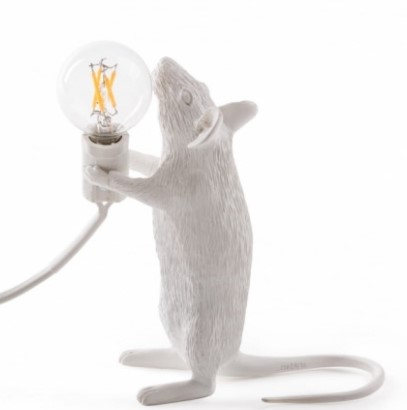 Lampe souris blanche debout Seletti Mouse lamp standing