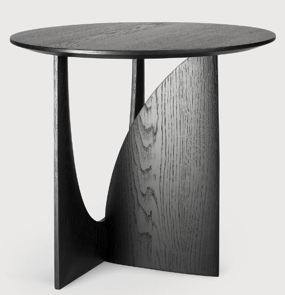 Table d\'appoint Geometric chêne massif noir