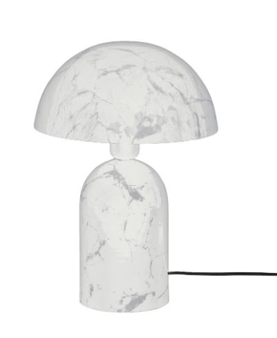 Lampe à poser Binni effet marbre blanc