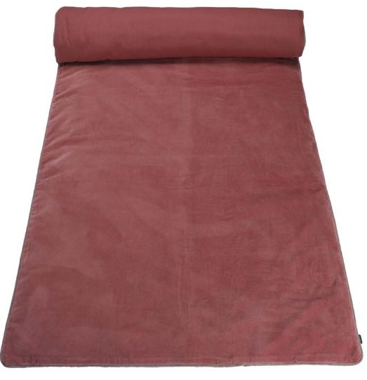 Housse d’édredon 85x200 Velours de Coton New Delhi Bois de Rose