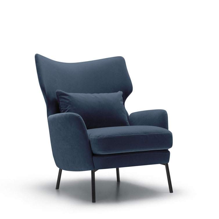 Fauteuil Alex SITS velours Navy Blue