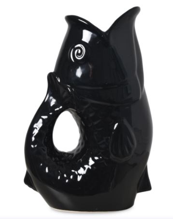 Vase en céramique Poisson Noir