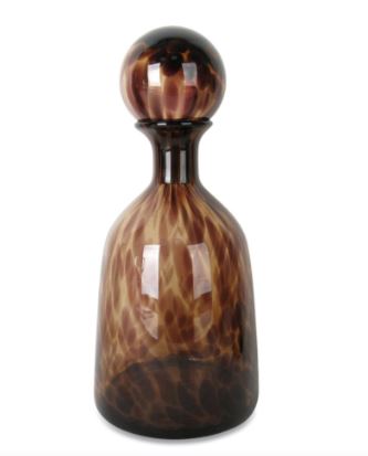 Vase bouteille Leopard Ambre