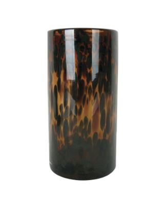 Vase tube Leopard Ambre