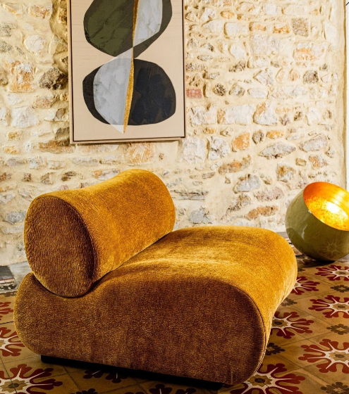 fauteuil hinton moutarde