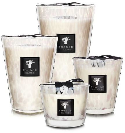 bougie white pearls
