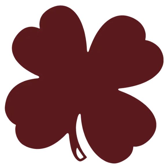dessous de plat trefle cerise noir