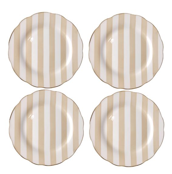 grande assiete rayure beige
