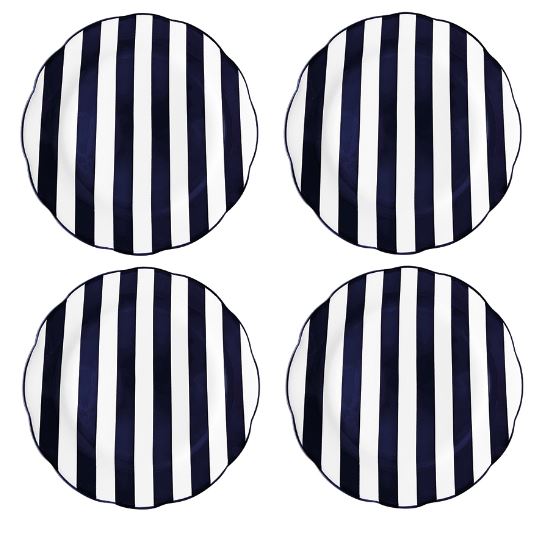 grande assiette rayure bleu