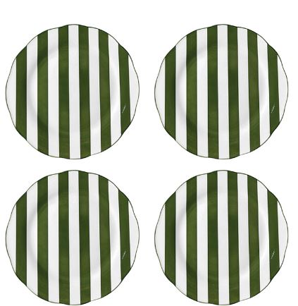 assiette a dessert vert