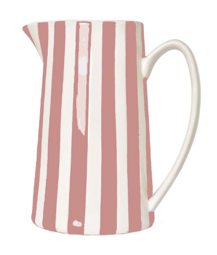 pichet rayures rose