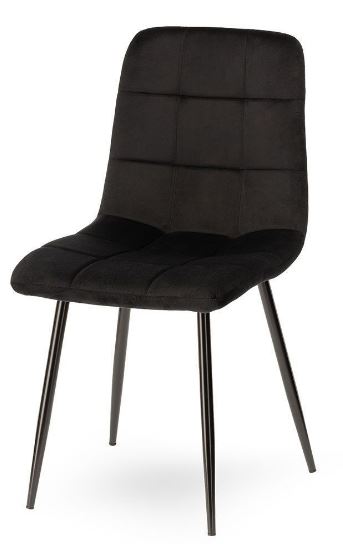 chaise manta velours noir 2
