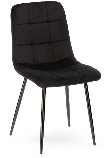 chaise manta velours noir