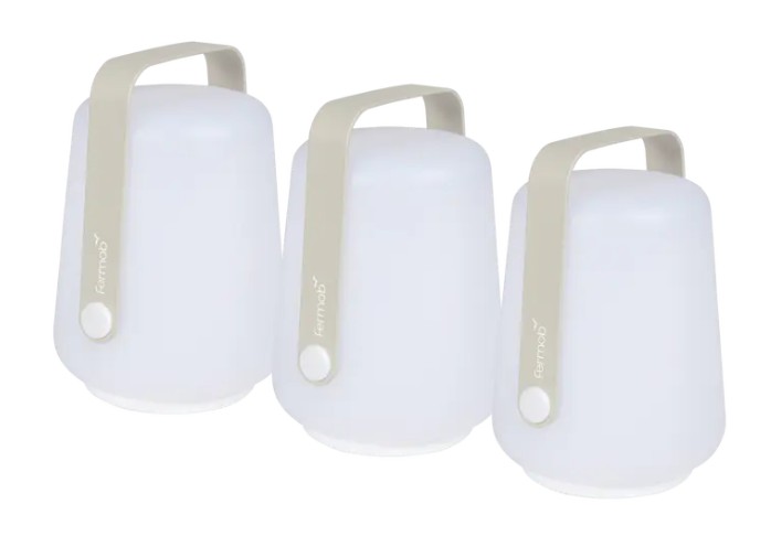 LOT 3 LAMPES BALAD GRIS ARGILE