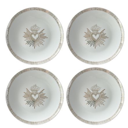 assiettes ex voto doré