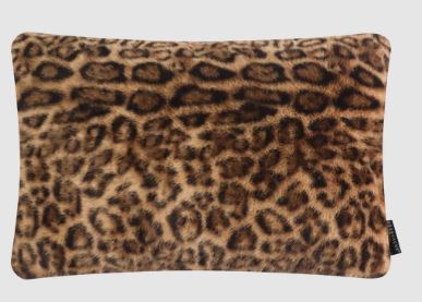 coussins fausse fourrure leopard