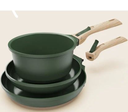 trio poele casserole vert