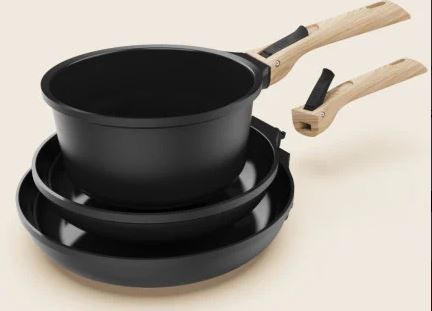 trio poele casserole noir