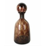 Vase bouteille Leopard Ambre