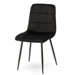 chaise manta velours noir 2