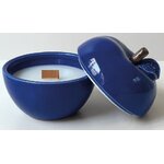 bougie pomme bleu foncé