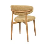 CHAISE GEORGIA MOUTARDE PIED NATUREL