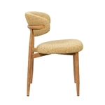 CHAISE GEORGIA MOUTARDE PIED NATUREL 2