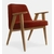 Fauteuil 366 red velvet red brick