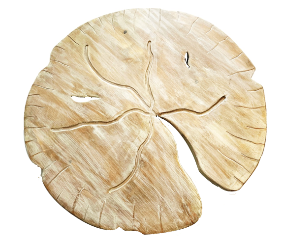 plateau de Table sculpture sur bois Nénuphar Collection Nature D60cm - teinte bois blanchit - VRauf Grand Public.jpeg
