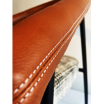 Zoom Cuir pleine fleur et Tissu - Chaise LAuthentique - Made in France- VRauf