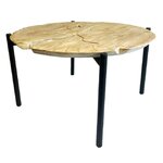 Table basse Nénuphar Collection Nature D60cm - pied métal noir mat indus - teinte bois  blanchit - VRauf Grand Public.jpeg