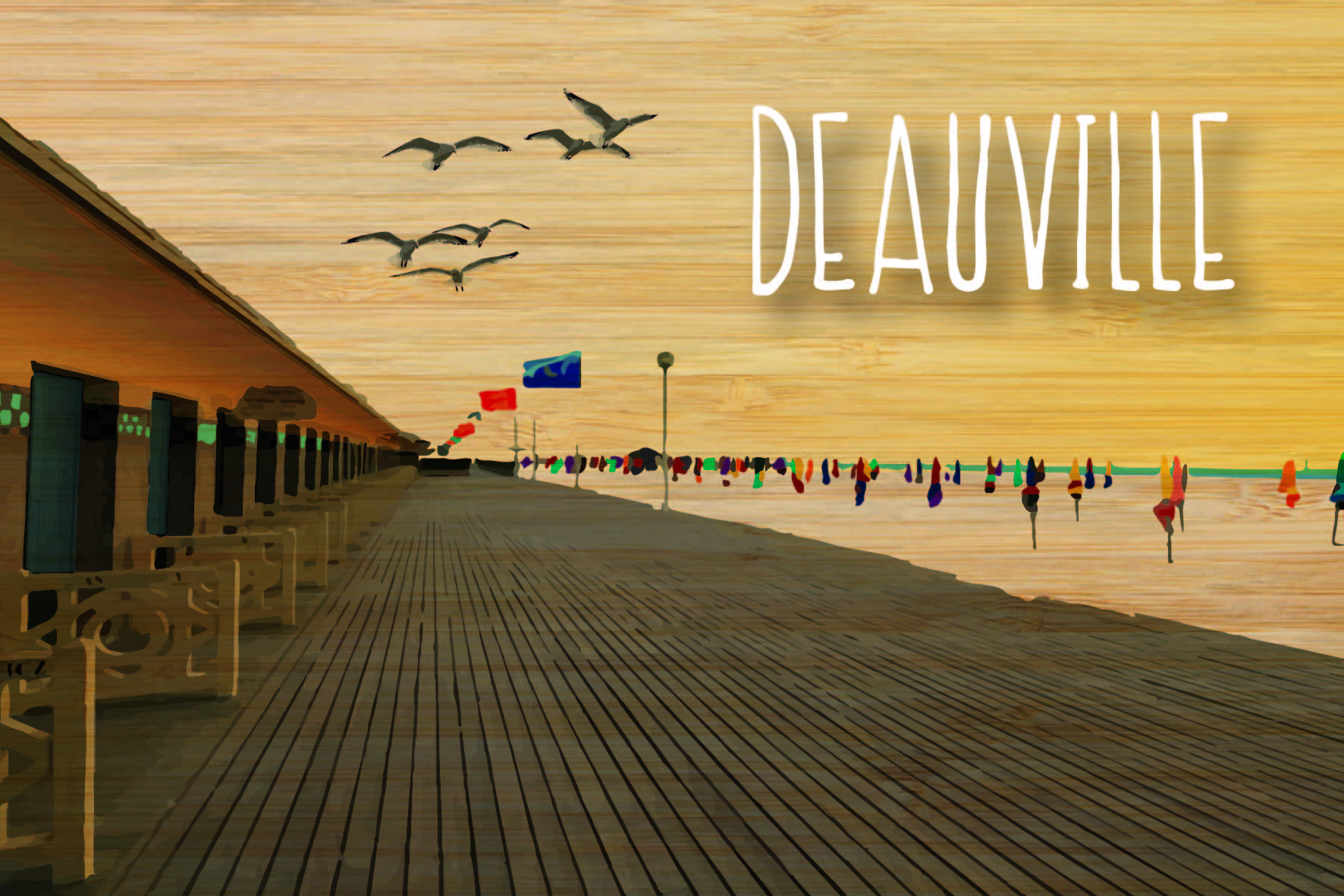 carte postale bois Deauville