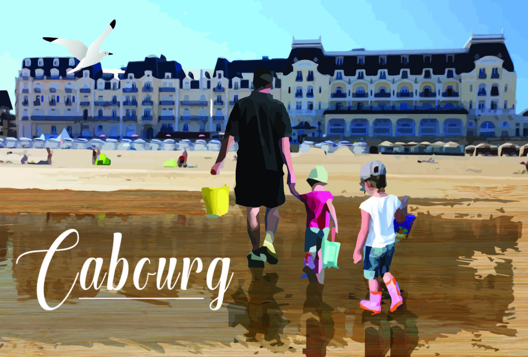 carte postale bois cabourg