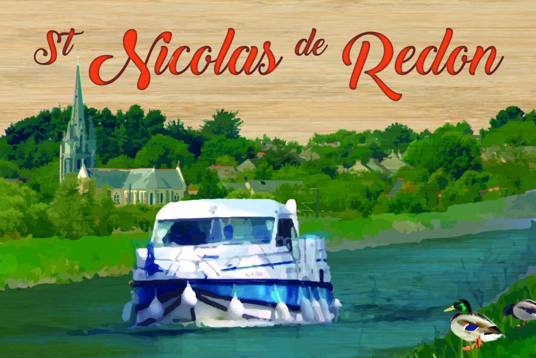 carte postale bois st Nicolas de Redon