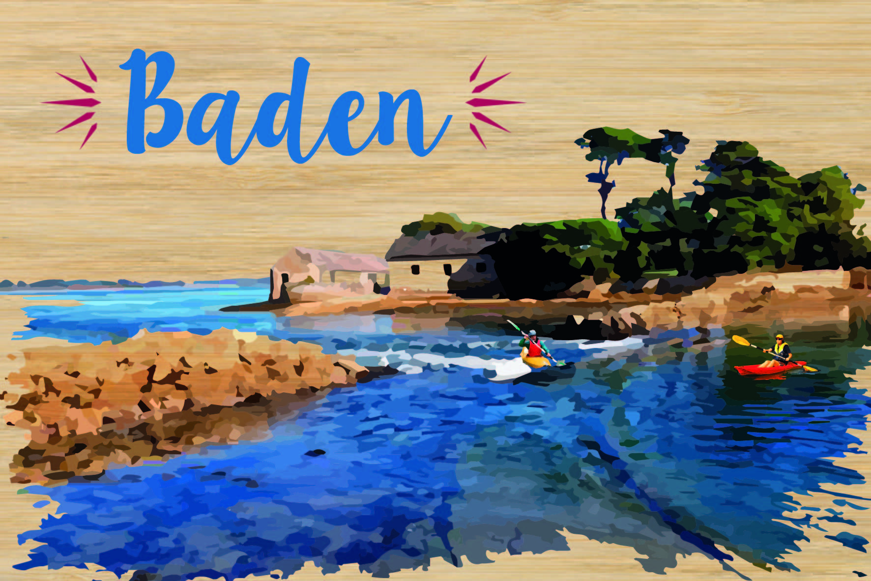 carte postale bois Baden