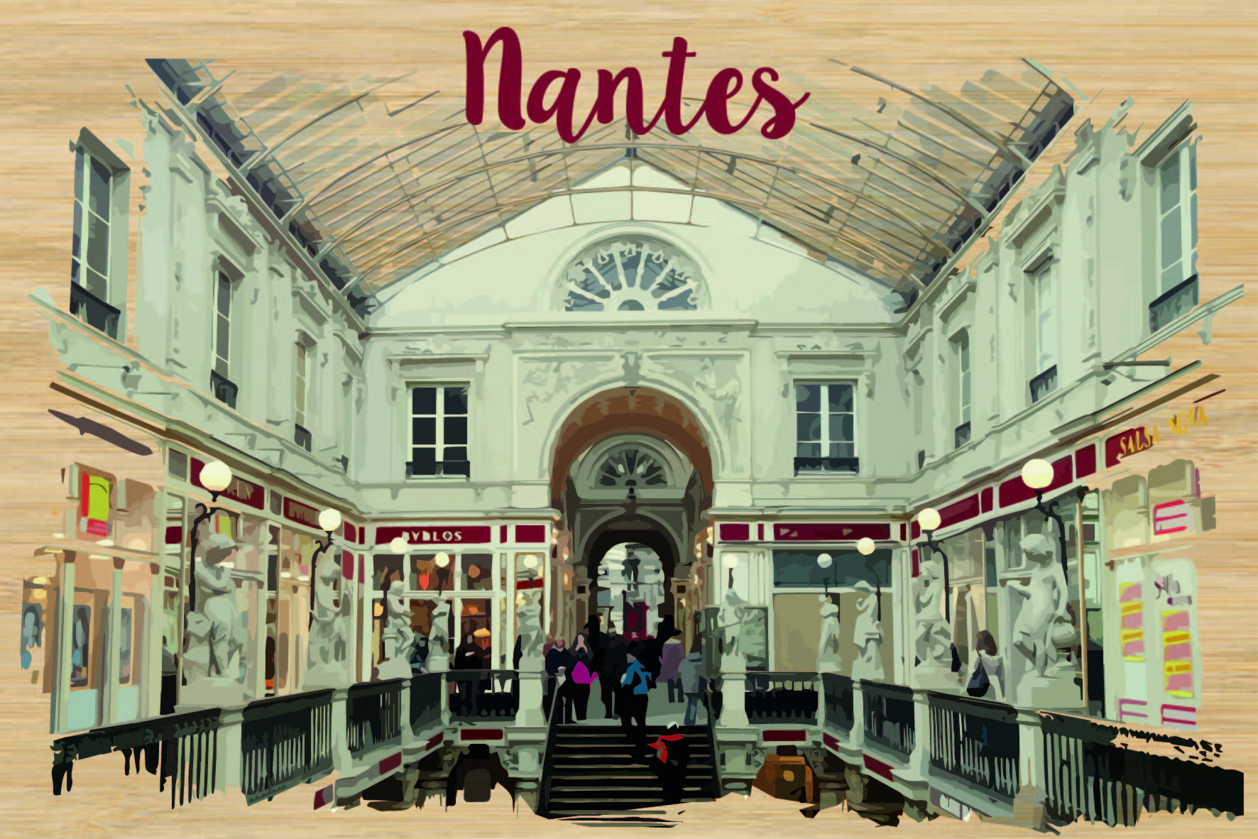 carte postale bois Nantes