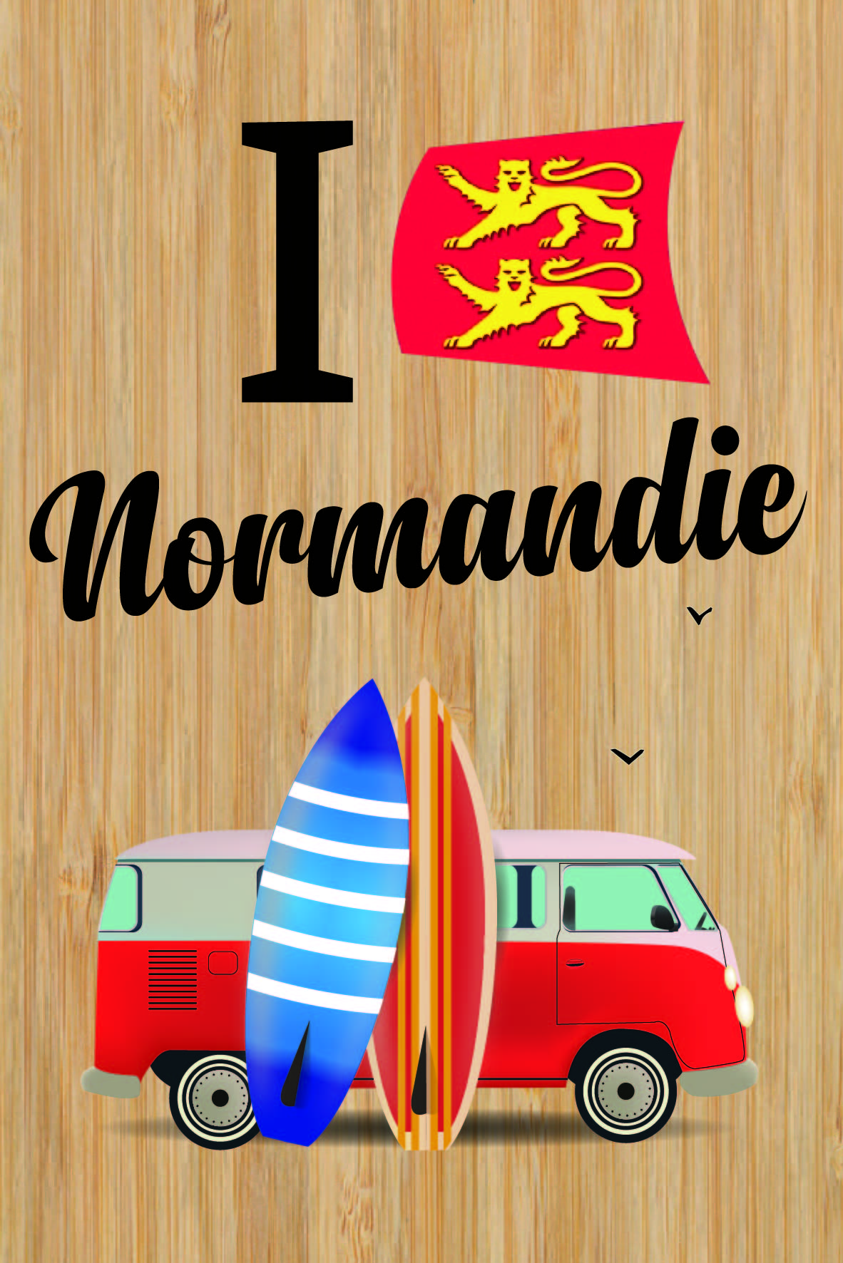LOT DE 10 CARTES - I LOVE NORMANDIE