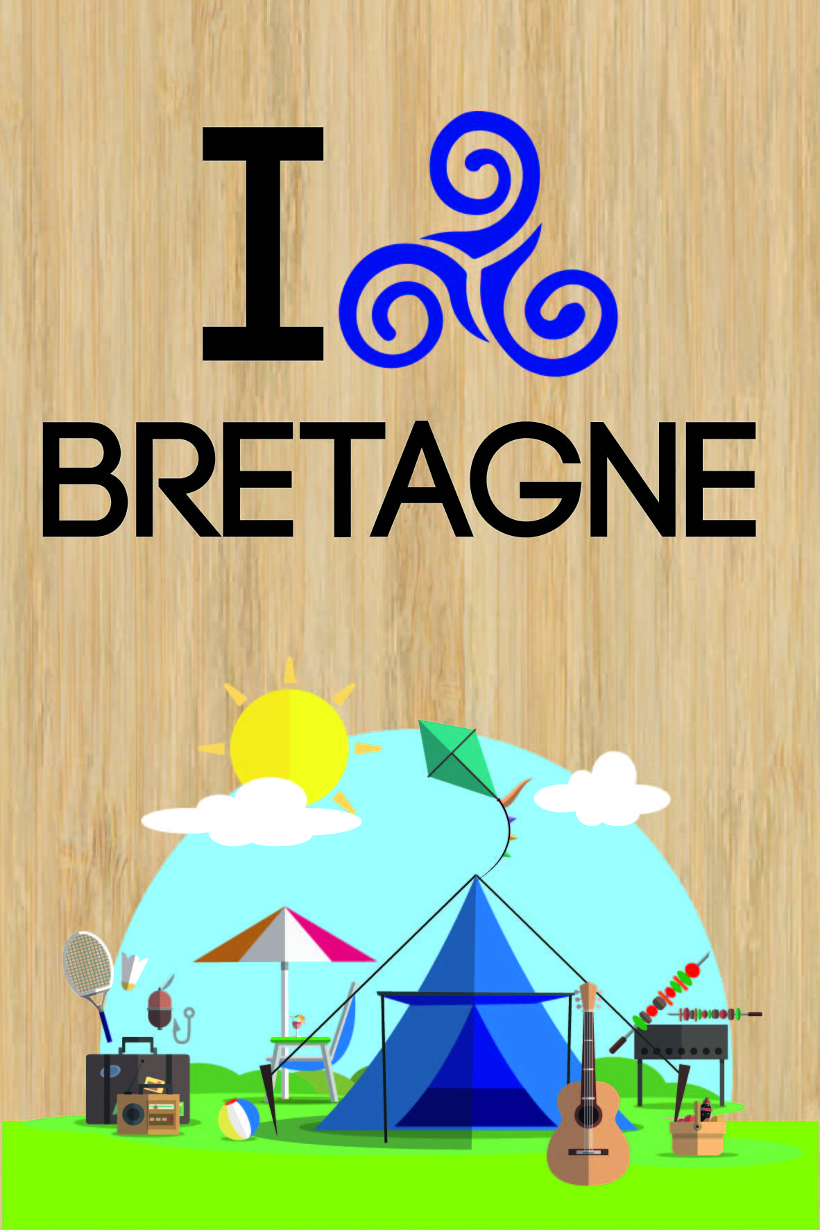 LOT DE 10 CARTES - I LOVE BRETAGNE