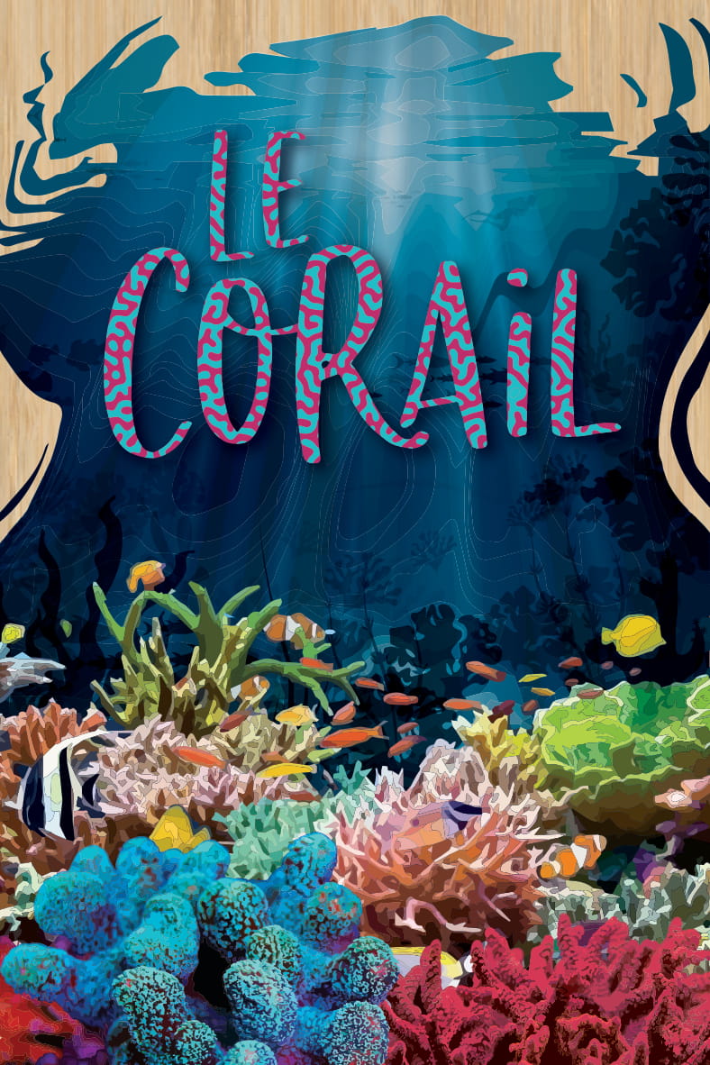 carte postale bois corail