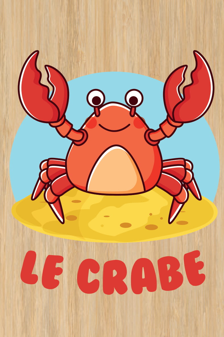 carte postale bois crabe