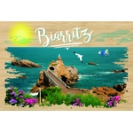 carte postale bois Biarritz
