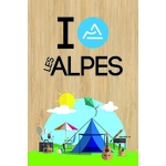 carte postale en bois camping les alpes
