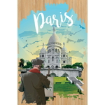 carte postale bois Montmartre
