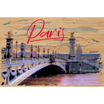carte postale bois pont paris