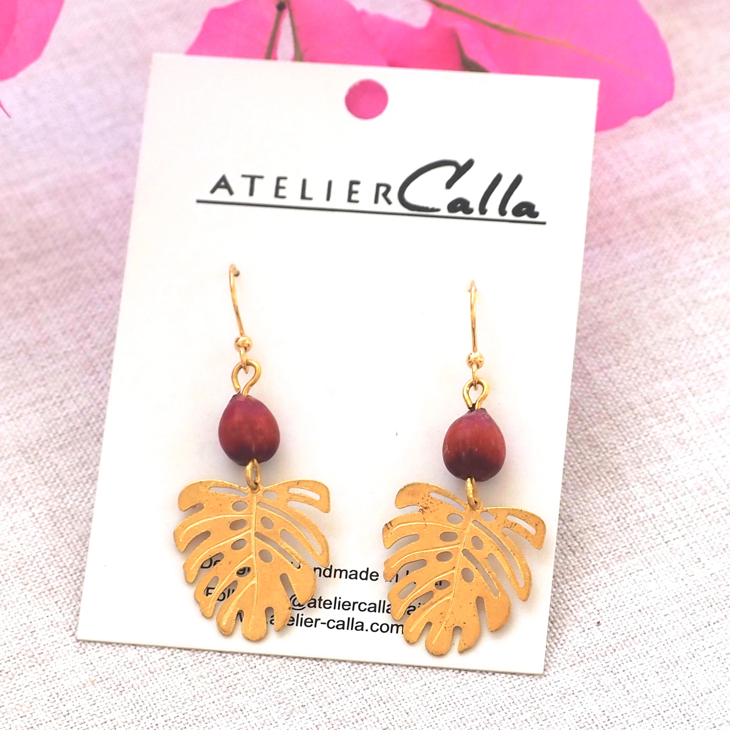 Boucles d\'oreilles Lame - Rouge