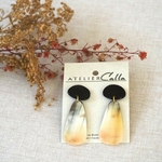 Boucles d'oreilles Louise en corne de boeuf - atelier calla