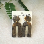 Boucles d'oreilles Makaya en corne de boeuf - atelier calla