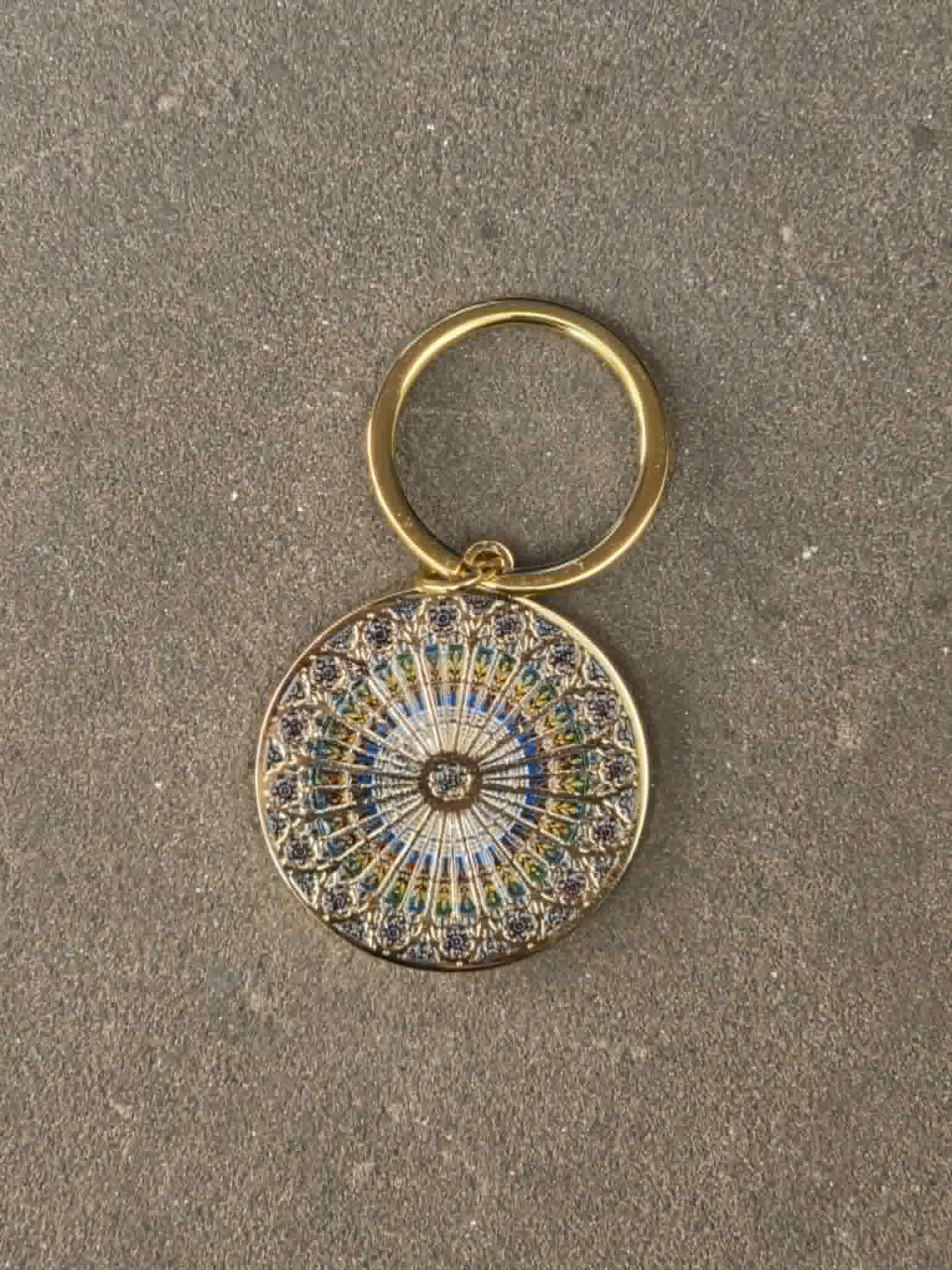 Porte clé rosace face